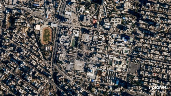 FILE PHOTO: A satellite image shows Iran's Law Enforcement Command (FARAJA) in Tehran, Iran, March 3, 2026, amid the U.S.-Israeli conflict with Iran. 2026 | Planet Labs PBC/Handout via REUTERS/File Photo