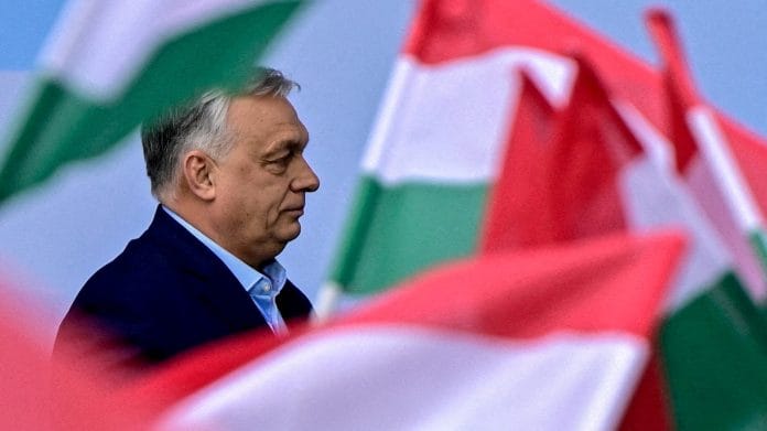 Hungarian Prime Minister Viktor Orban attends the first so-called 