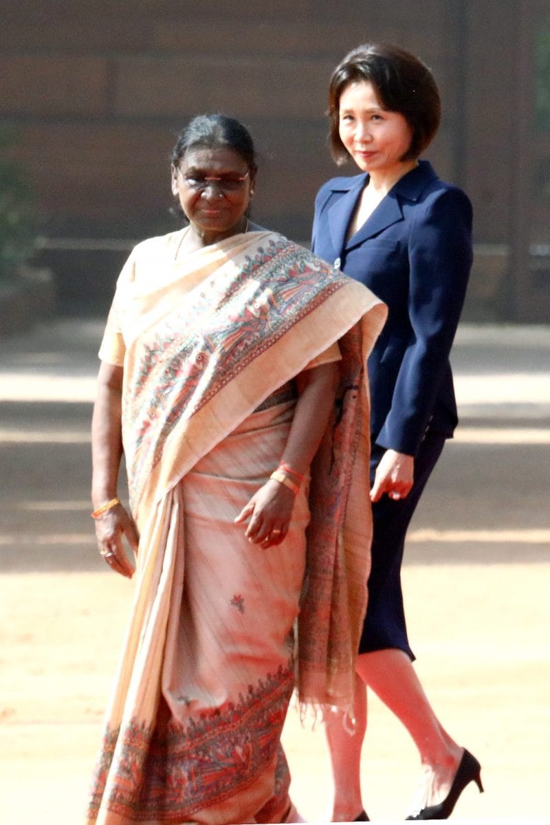 President Murmu with South Korea's First Lady Kim at Rashtrapati Bhavan | Praveen Jain | ThePrint