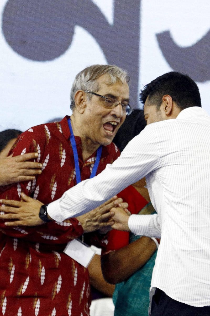 Abhishek Banerjee along with senior party leader during the rally at Kanthi in east Medinipur, West Bengal | Praveen Jain | ThePrint