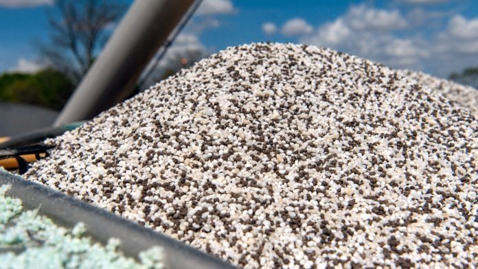 A mixture of urea and potash fertilizer. | Photographer: Rory Doyle/Bloomberg