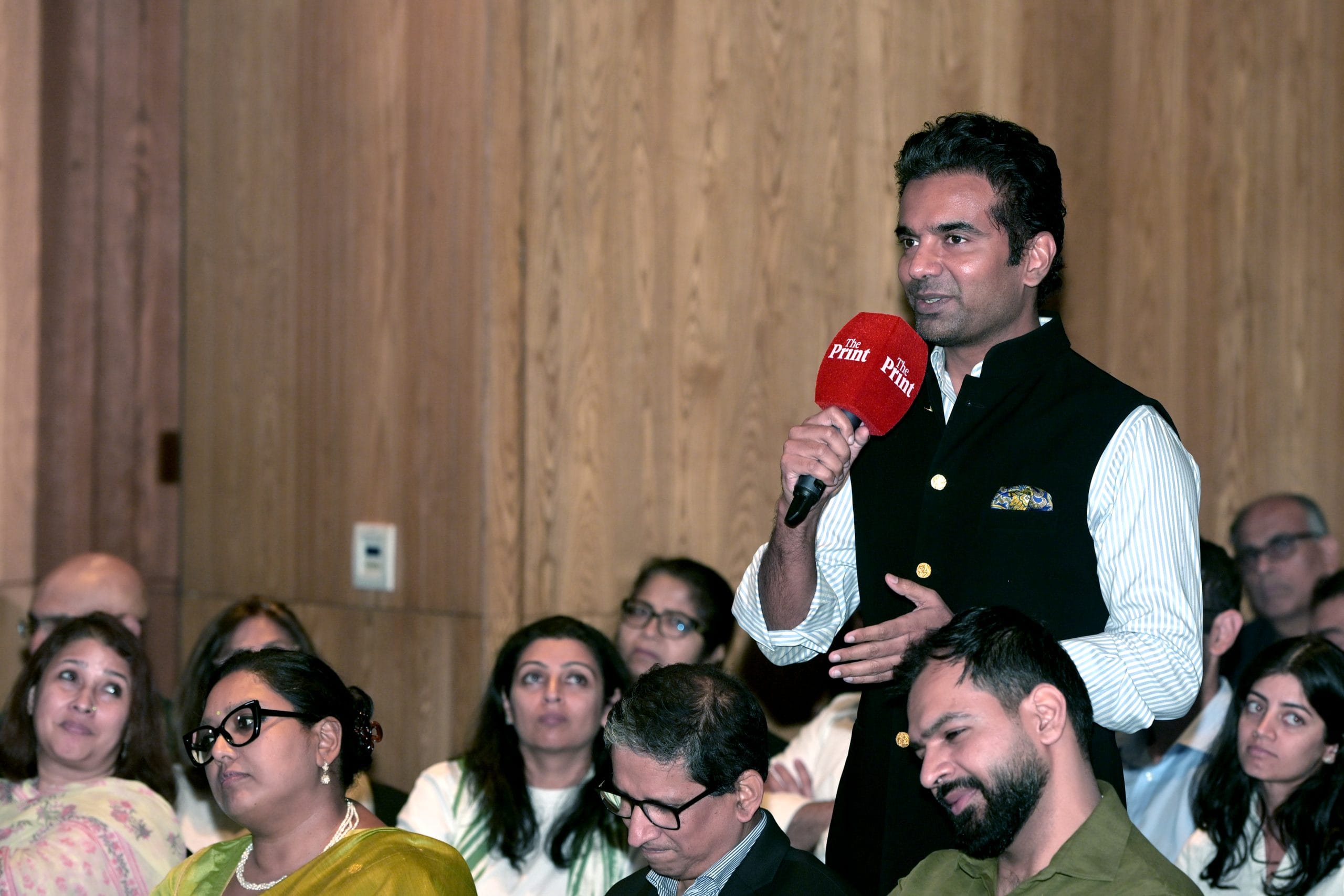 Former IAS officer Abhishek Singh, who is also actor & social entrepreneur, at the ThePrintOTC | Suraj Singh Bisht | ThePrint