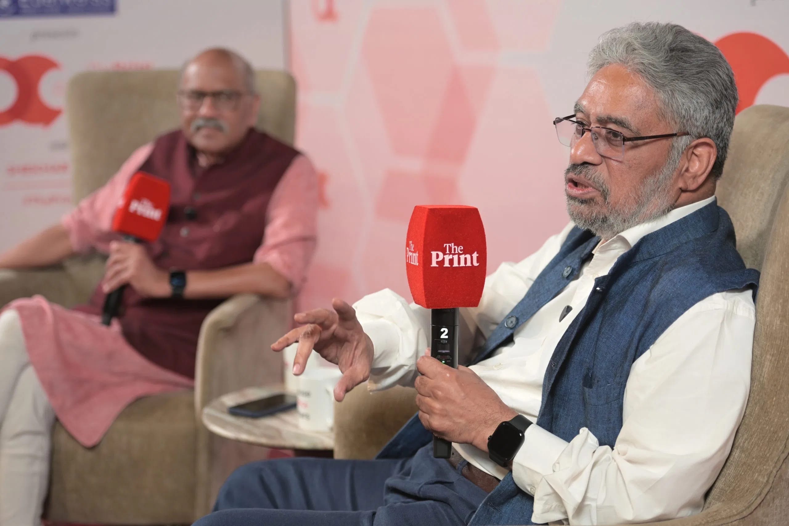 Foreign policy analyst C. Raja Mohan in conversation with ThePrint Editor-in-Chief Shekhar Gupta at ThePrint Off the Cuff. Mohan spoke on the war in West Asia and its implications | Suraj Singh Bisht | ThePrint