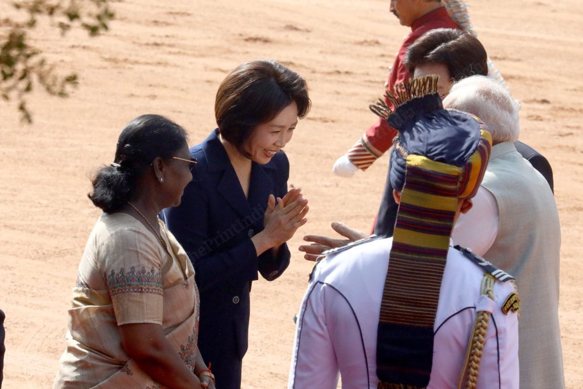 South Korea's First Lady Kim greets PM Modi at Rashtrapati Bhavan | Praveen Jain | ThePrint