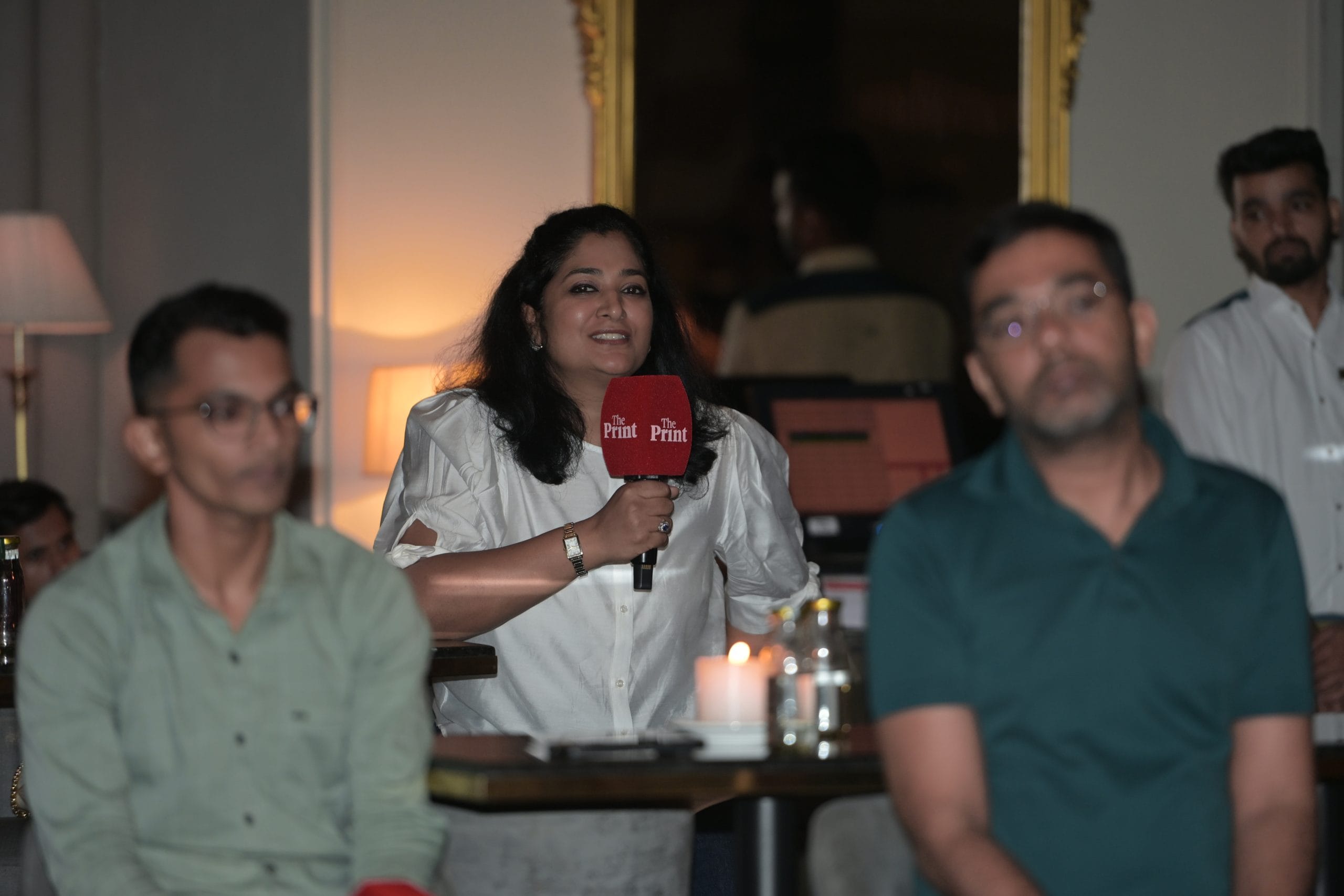 Film producer and documentary maker Poojita Chowdhury at ThePrint OTC in Mumbai. | Suraj Singh Bisht/ThePrint 