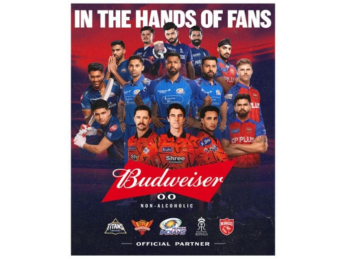 Budweiser 0.0 Announces Debut Partnership with Mumbai Indians, Gujarat Titans, Punjab Kings, Sunrisers Hyderabad and Rajasthan Royals