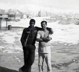 Fg Offr R R Srinivasan with Capt. VMS Kolkal outside the AF Offr Mess in Leh in the first week of April 1984 | Amit K Paul