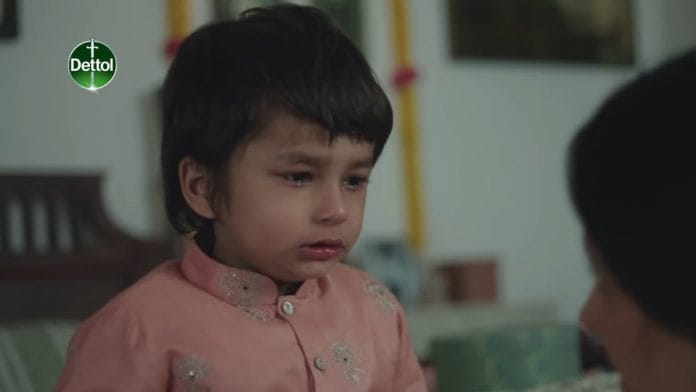 A still from the new Dettol ad