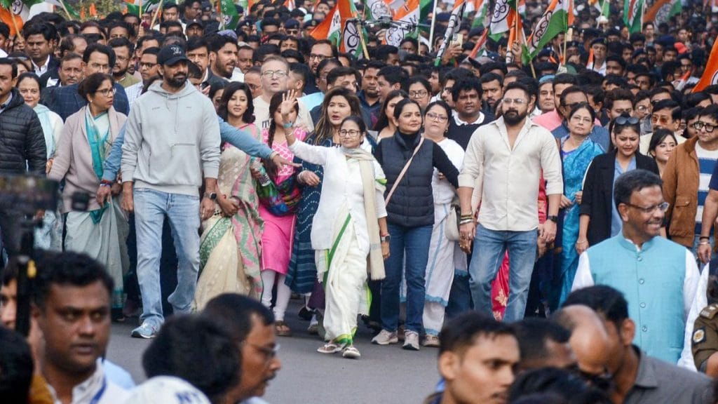 File photo of West Bengal Mamata Banerjee at a rally in Kolkata | ANI