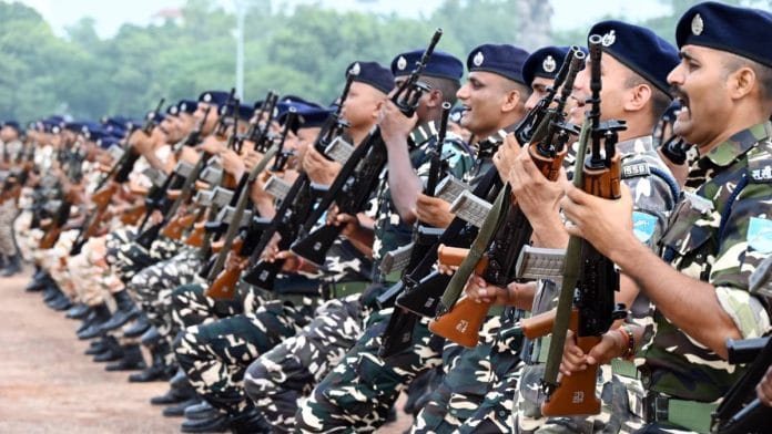 Personnel of the Central Armed Police Forces (CAPF) at a parade rehearsal | ANI file photo