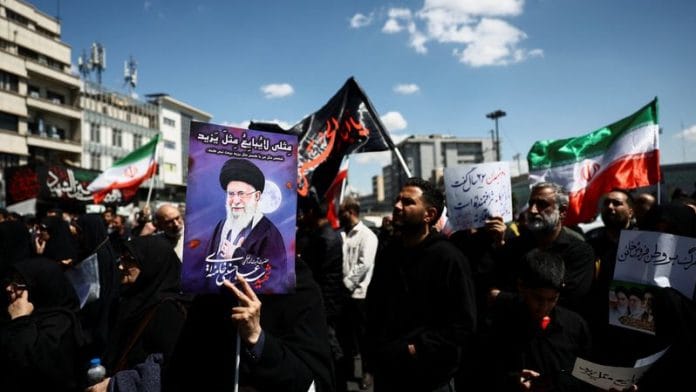 People gather in Tehran after US President Donald Trump agrees to a two-week ceasefire with Iran, 8 April 2026 | Photo: Majid Asgaripour, WANA | Via Reuters