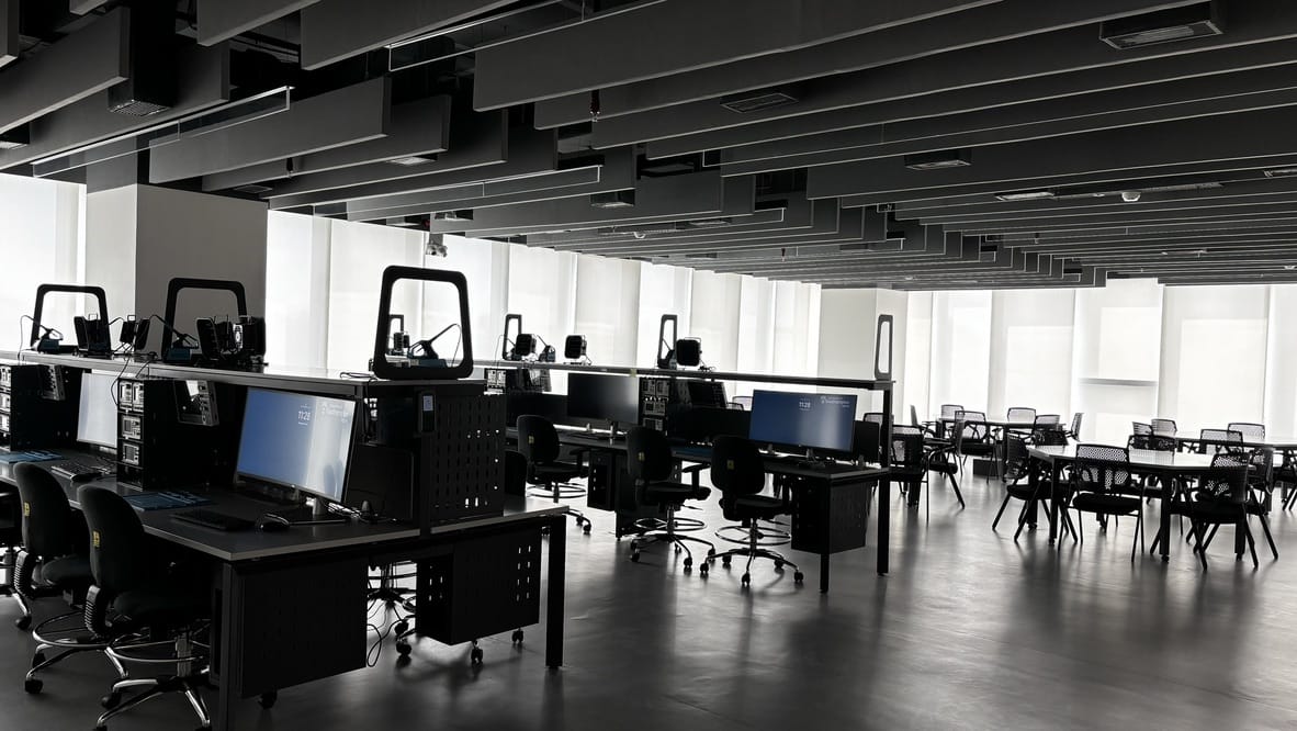 High-tech computer lab at the university. Foreign universities in India offer shining labs, lectures from international faculty, and exposure to industry figureheads | Photo: Anushka Srivastava, ThePrint