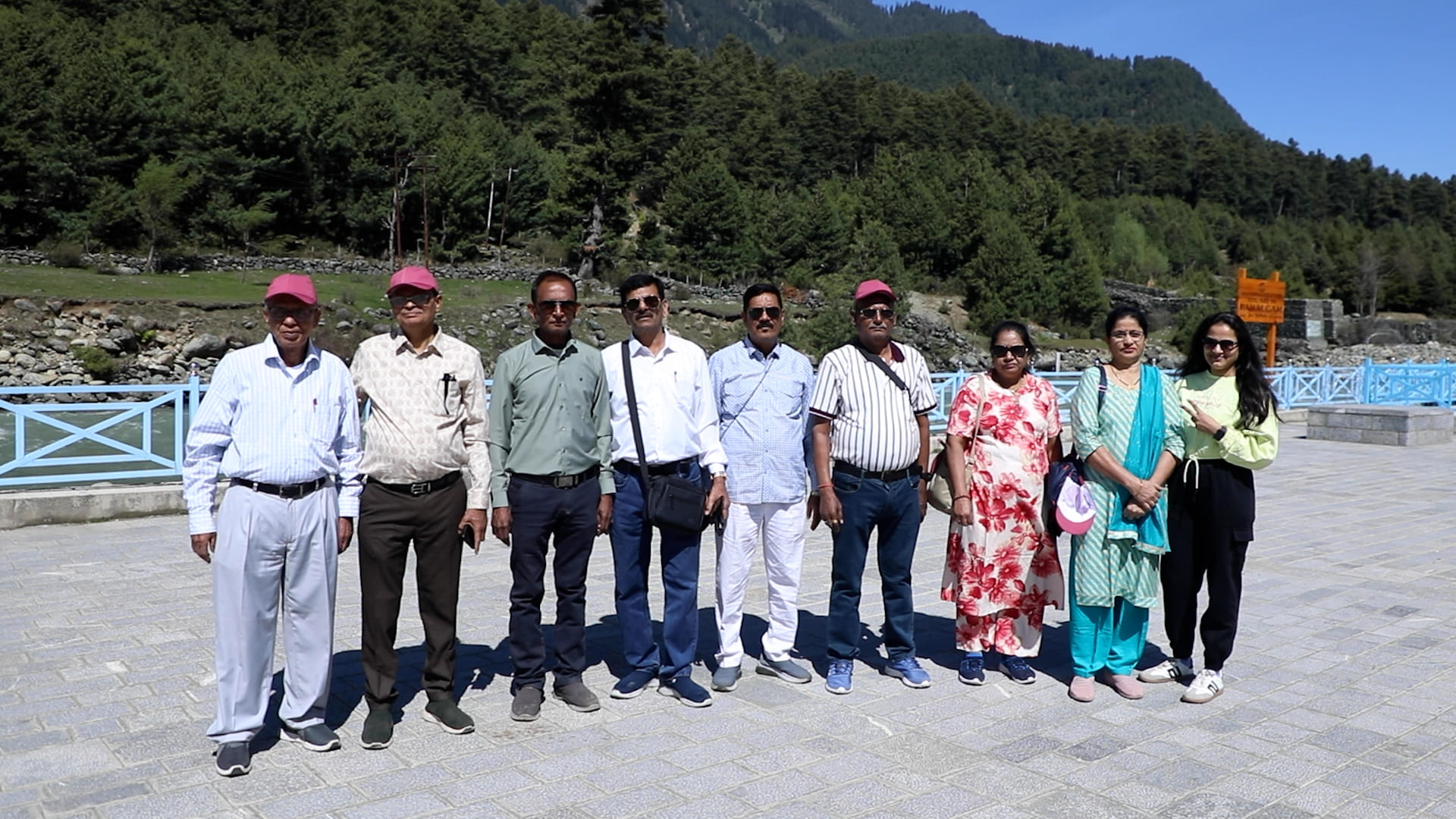 A group of tourists from Nagpur in Pahalgam. | Mohammad Hammad/ThePrint