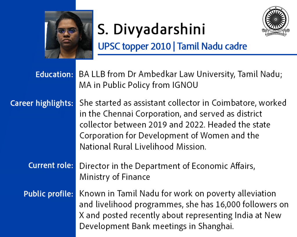 S Divyadarshini IAS officer 