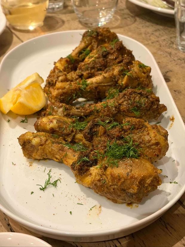 Yoghurt chicken (dudh mein kukkad) at Sapna Ajwani’s supper club, Sindhi Gusto. | Ajwad Hussain