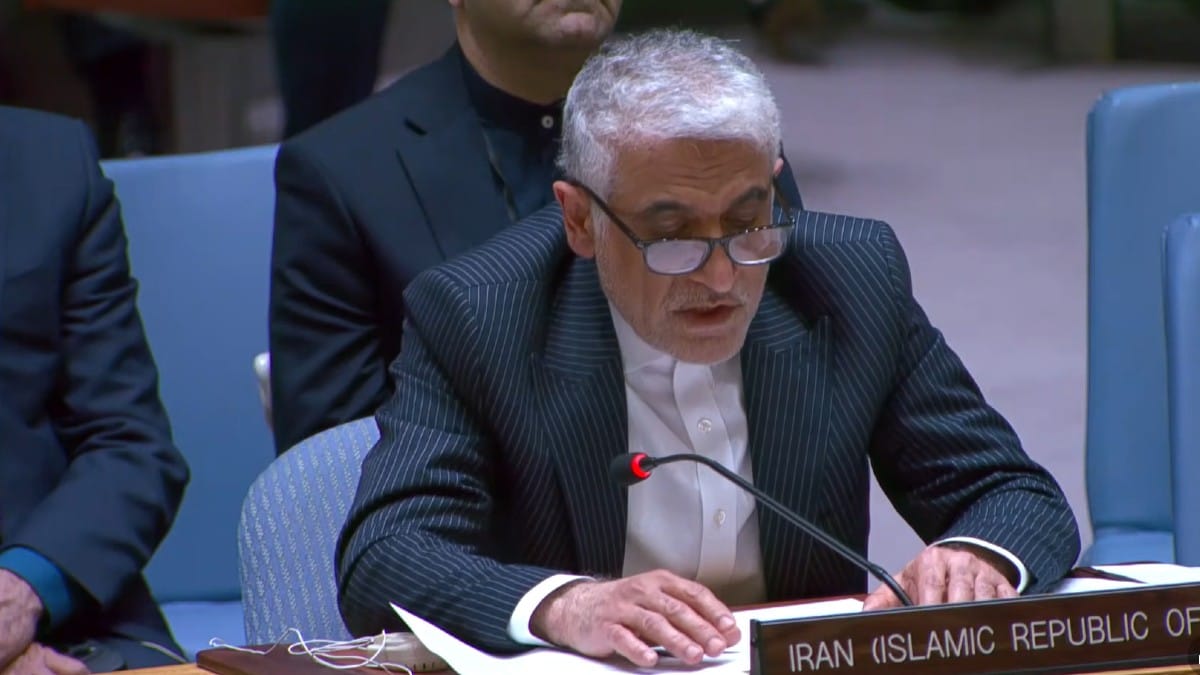 Iran’s Ambassador to the UN Saeid Iravani addressing UNSC on 7 April 2026 | United Nations
