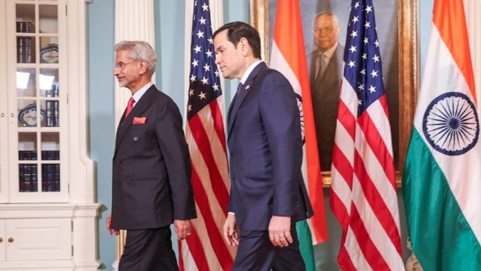 External Affairs Minister S Jaishankar with US Secretary of State Marco Rubio during Quad foreign ministers’ meeting, in Washington DC, on 22 January 2025 | ANI