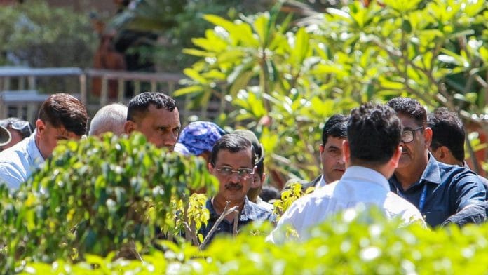 AAP national convener Arvind Kejriwal reaches Delhi HC for hearing on his recusal petition on 13 April 2026 | ANI