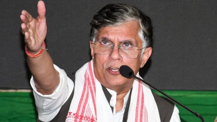 Congress leader Pawan Khera addresses a press conference in Guwahati, Assam, earlier this month | Photo: ANI