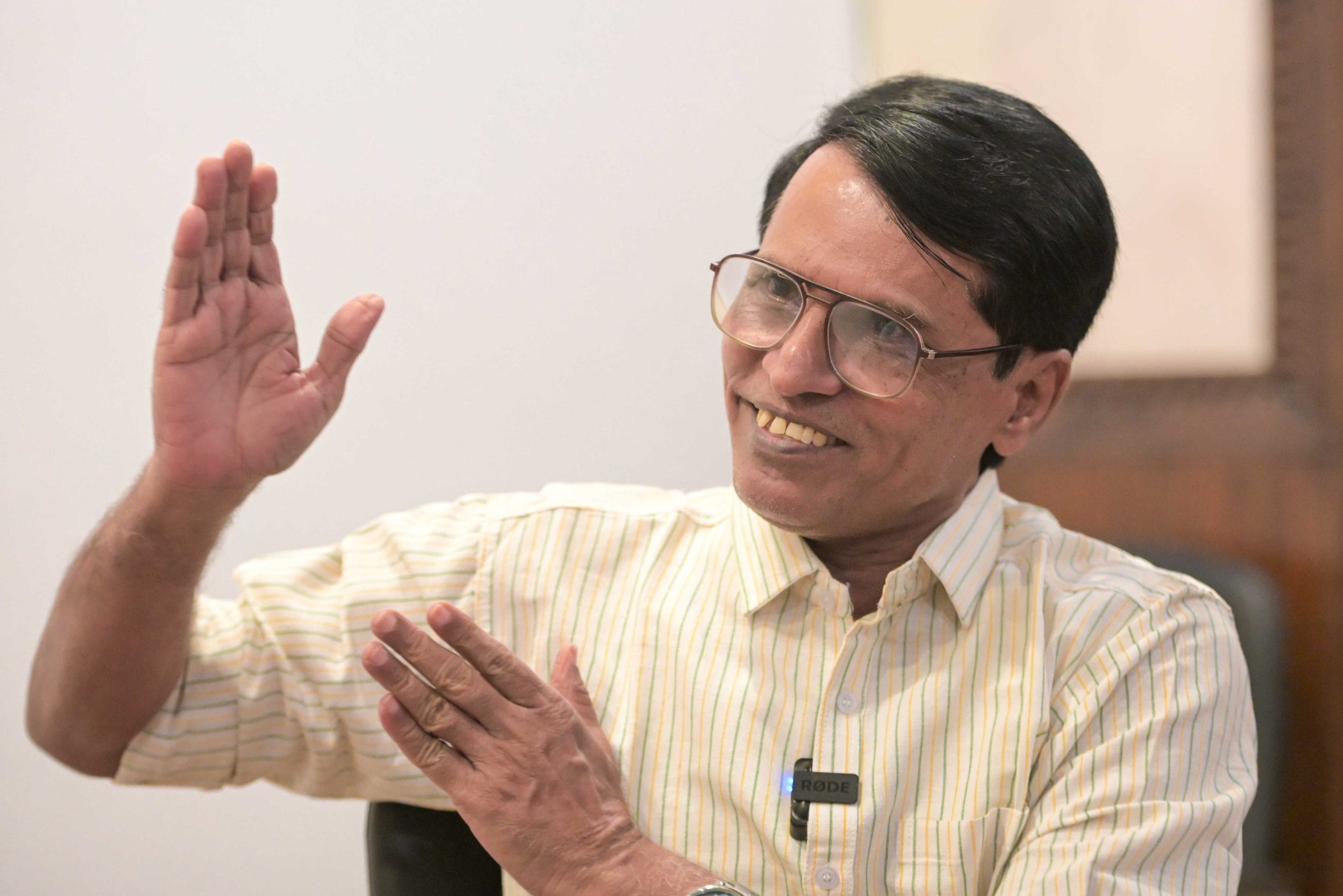 Mallujola Venugopal, former chief of political wing of CPI (Maoist), in conversation with ThePrint at the Gadchiroli district police headquarters where he has been residing under Maharashtra Police's observation after his surrender last year | Suraj Singh Bisht | ThePrint