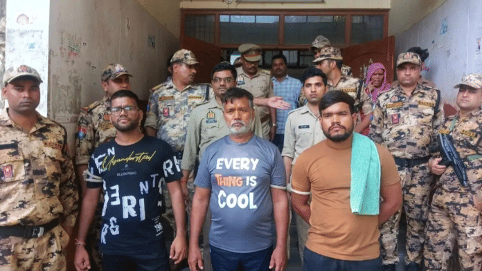 Convicts Gaurav, his father Madan and brother Abhishek with police. | Photo: By special arrangement