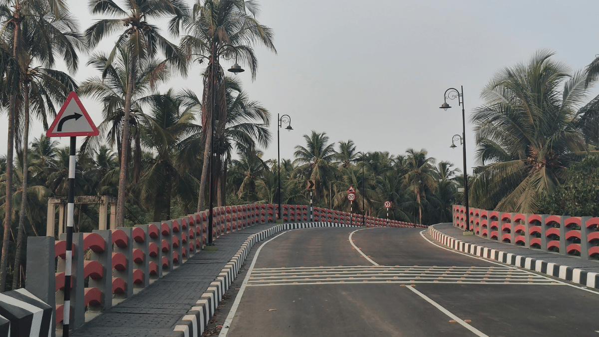 A bridge that was recently recently inaugurated in Kannur’s Dharmadom constituency | Aneesa PA | ThePrint