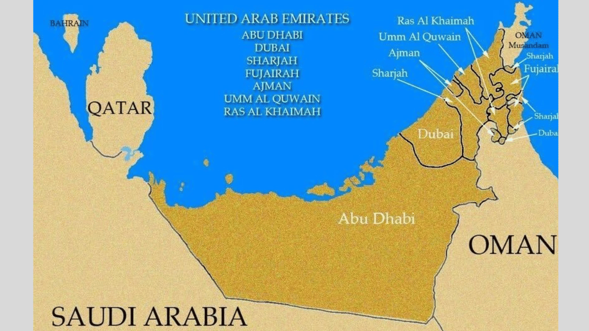The map showing the emirates of the UAE | ThePrint