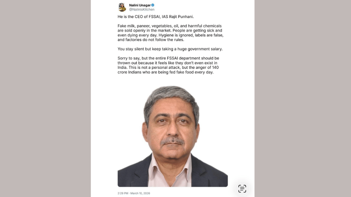 सोशल मीडिया प्लेटफॉर्म एक्स पर यूट्यूबर नलिनी उनागर का अब डिलीट किया गया पोस्ट