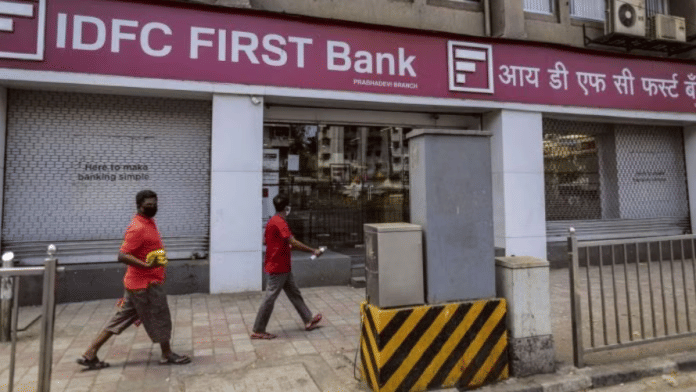 File photo of an IDFC FIRST bank branch | Commons