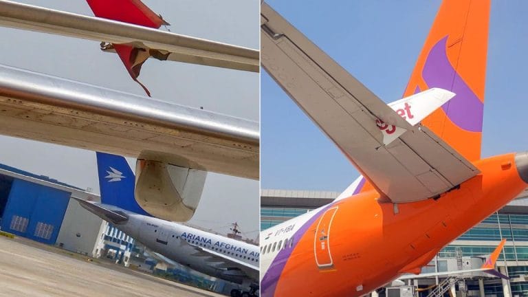 Minor collision between SpiceJet & Akasa Air aircraft at Delhi airport; both planes damaged, none hurt