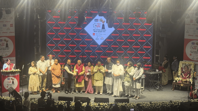 Padma Shri Sumitra Guha & Pandit Laxman Krishnarao Pandit were honoured for contribution to Indian music at an event in Delhi on Friday. | Photo: Tarini Unnikrishnan/ThePrint