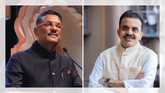 Shinde Sena leaders Pratap Sarnaik and Sanjay Nirupam | X