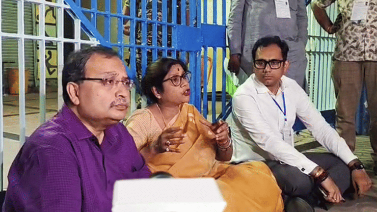 Tense scenes outside Kolkata strong room as TMC leaders protest, allege postal ballots opened