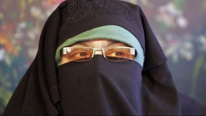 File photo of Asiya Andrabi | @Gurpree46492633/Twitter