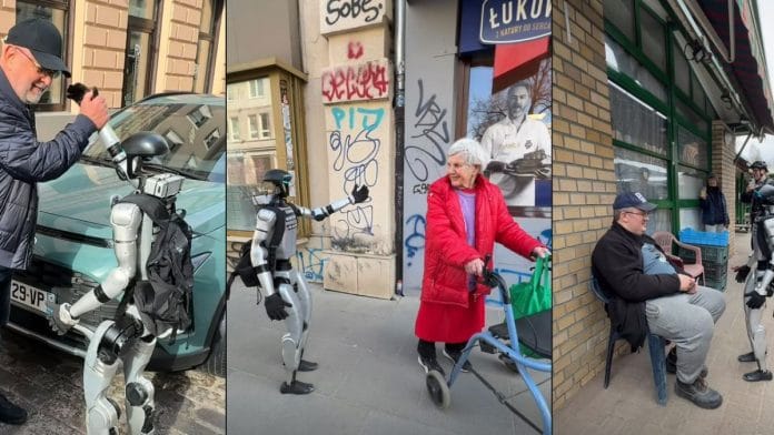 Radosław Grzelaczyk, co-founder of MERA Robotics, said that older people love talking with Warchocki. | Instagram