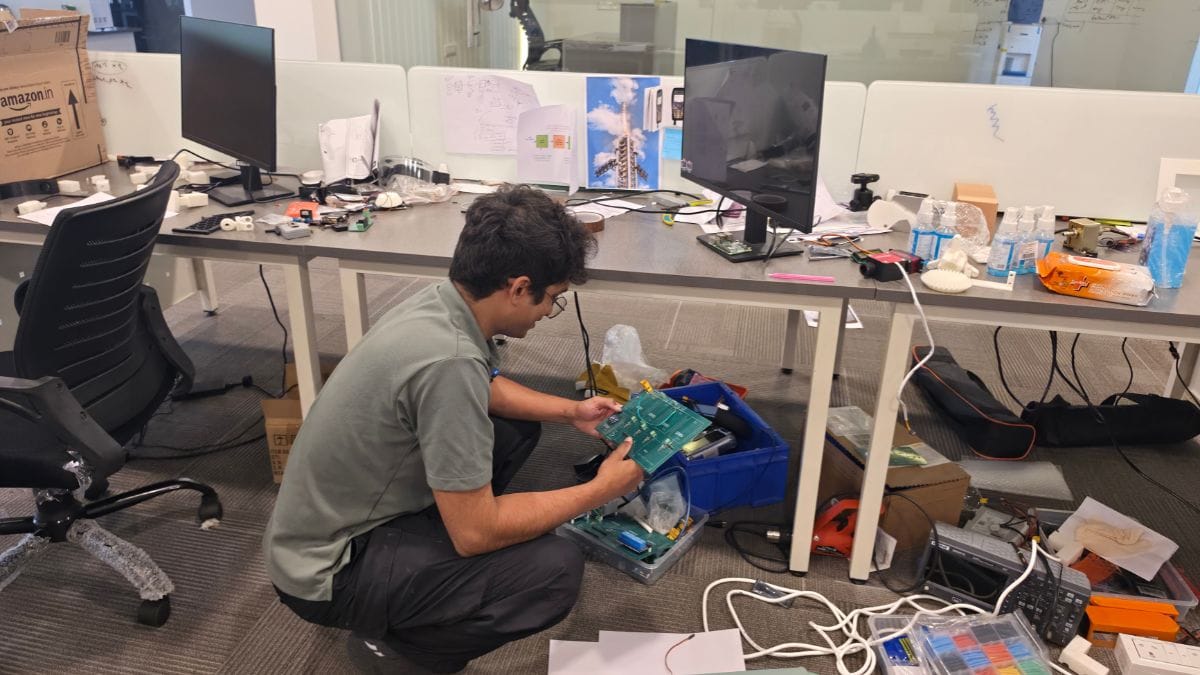 As a solo founder of his startup, Rao is often seen handling the smallest tasks in office | Photo: Soumya Pillai, ThePrint