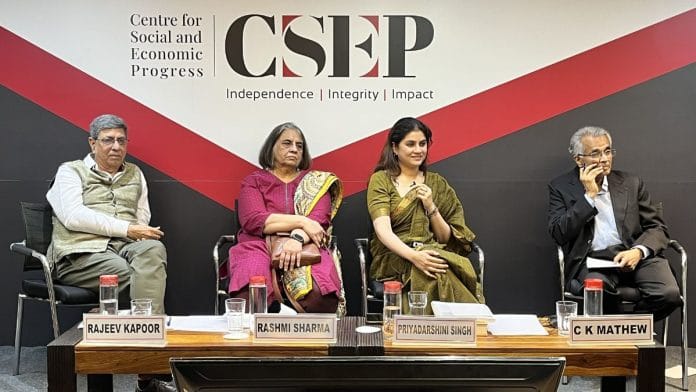 Panellists at the discussion titled 'The Historical Evolution of the District Officer and its Continuing Relevance' in Delhi