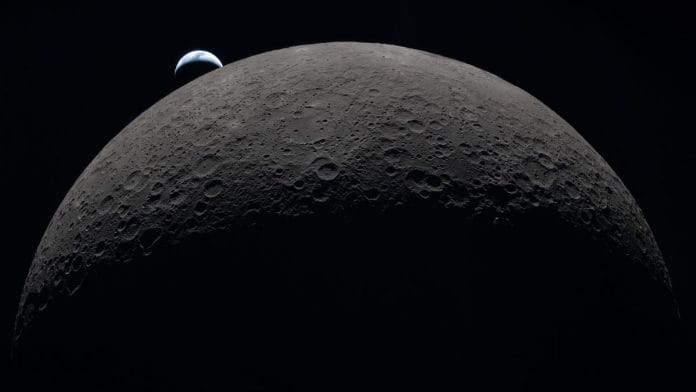 A photo of the Moon by Artemis II astronauts, taken during their flight | X/@NASA