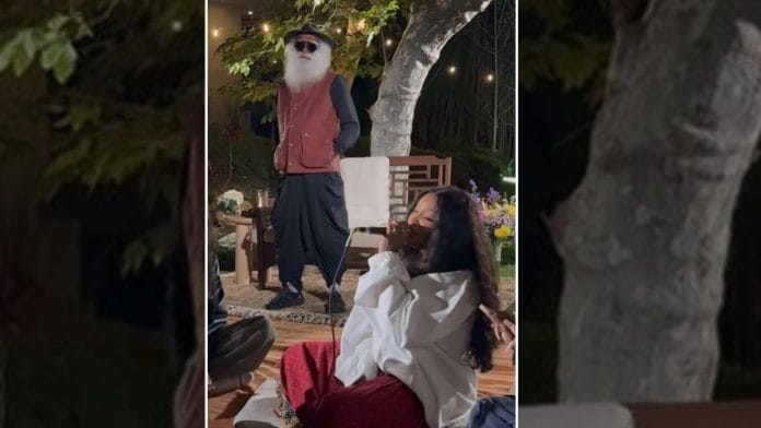 Sadhguru can be seen vibing in the video while singer Lizzo is singing | Source: sadhguru, Instagram