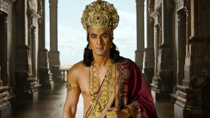 A screen grab of Ranbir Kapoor from the Ramayana teaser