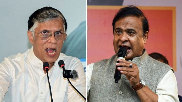 File photos of Congress leader Pawan Khera and Assam CM Himanta Biswa Sarma | ANI
