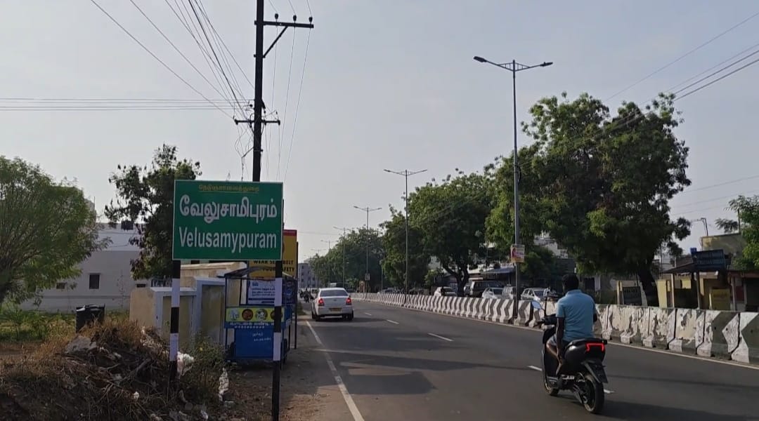 Velusamypuram, on the Karur-Erode highway, where people had gathered to attend Vijay's rally on September 27, 2025 | Shweta Tripathi | ThePrint