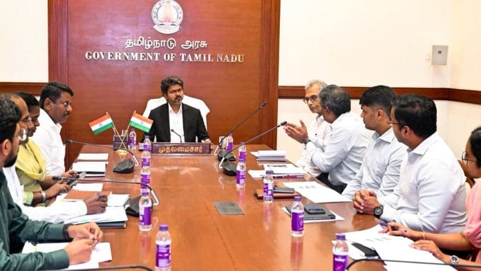 CM Vijay at a review meeting. | Representational image | ANI