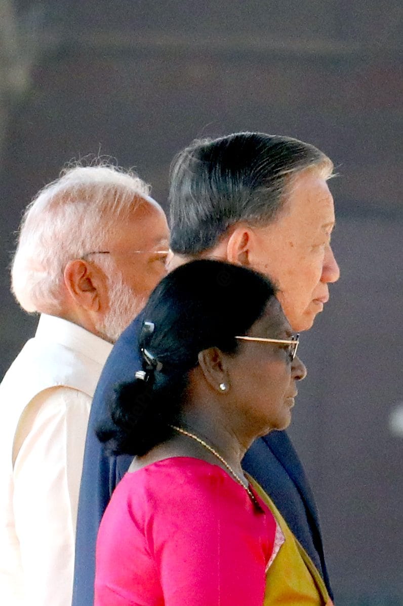 Vietnam's President To Lam inspect the guard of honour at Rashtrapati Bhavan, with Indian President Murmu & PM Modi present | Praveen Jain | ThePrint