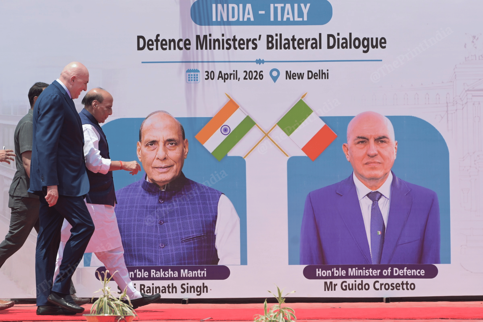Italian Defence minister, Guido Crosetto, was in India this week to meet his Indian counterpart, Rajnath Singh, at the Manekshaw Centre, New Delhi. | Suraj Singh Bisht | ThePrint