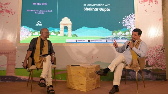 ThePrint Editor-in-Chief Shekhar Gupta and Meghalaya Chief Minister Conrad K Sangma at Bikaner House, Delhi | Photo: Suraj Singh Bisht