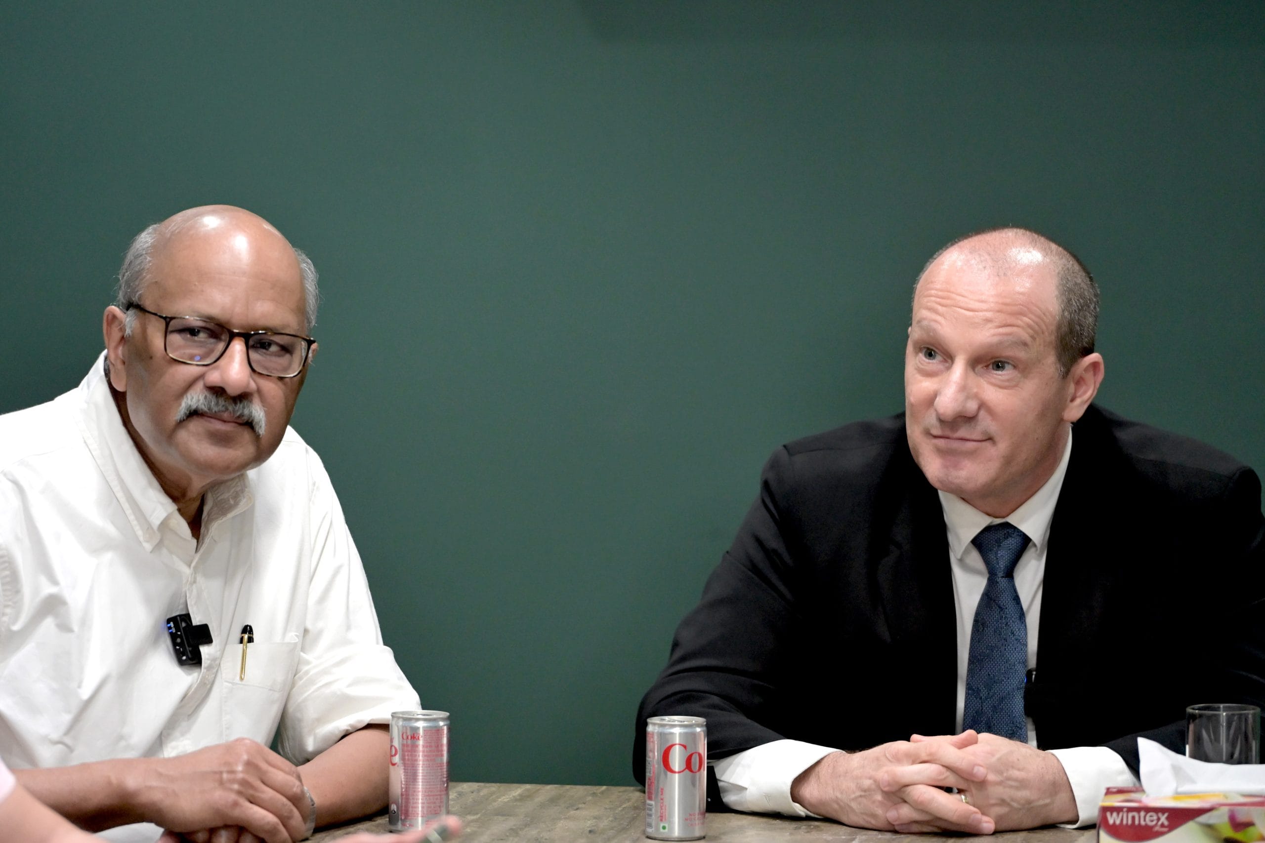 Israeli Ambassador to India Reuven Azar in ThePrint newsroom. He talked about the the war in West Asia and Pakistan’s role as mediator, Lebanon, Iran and Israel’s complex history, and the situation in Gaza. | Suraj Singh Bisht | ThePrint
