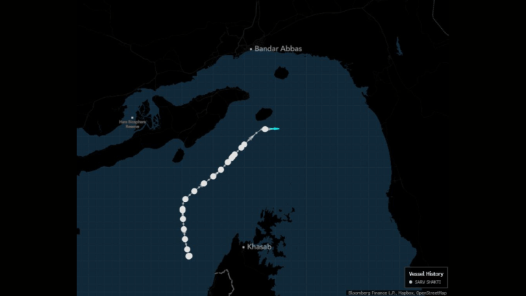 India-linked supertanker laden with LPG attempting Hormuz exit