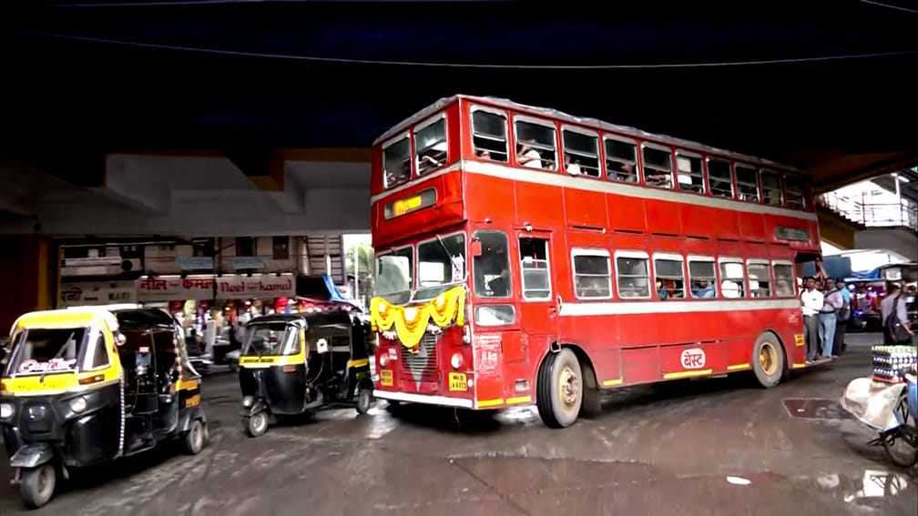 A non-AC double-decker bus conducts its last ride in Mumbai on 15 September 2023. | ANI 