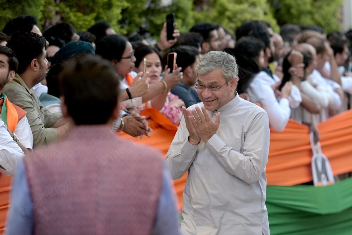Union Minister Ashwani Vaishnav in a jubilant mood | Suraj Singh Bisht | ThePrint